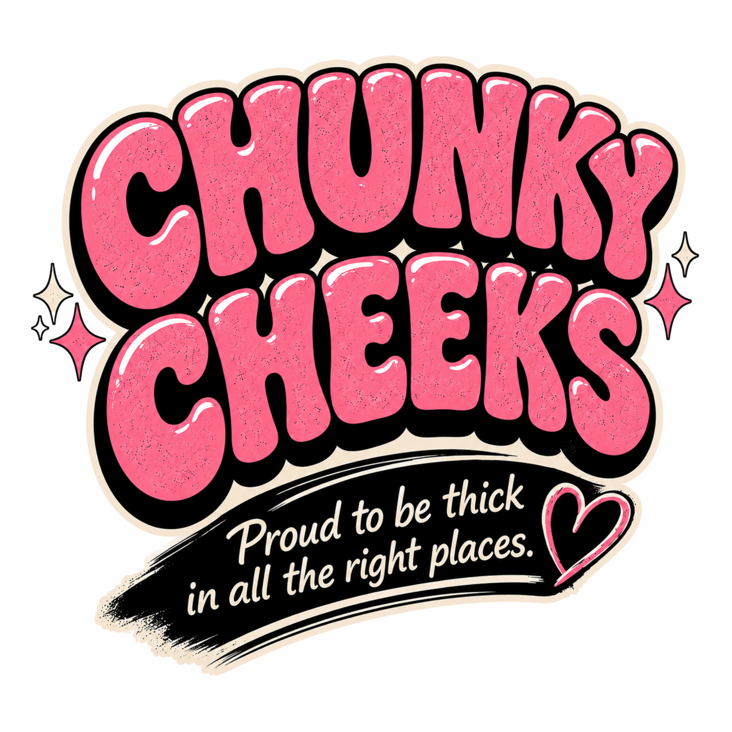 Chunky Cheeks - Pink Sticker