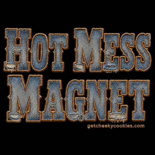 Hot Mess Magnet - Denim