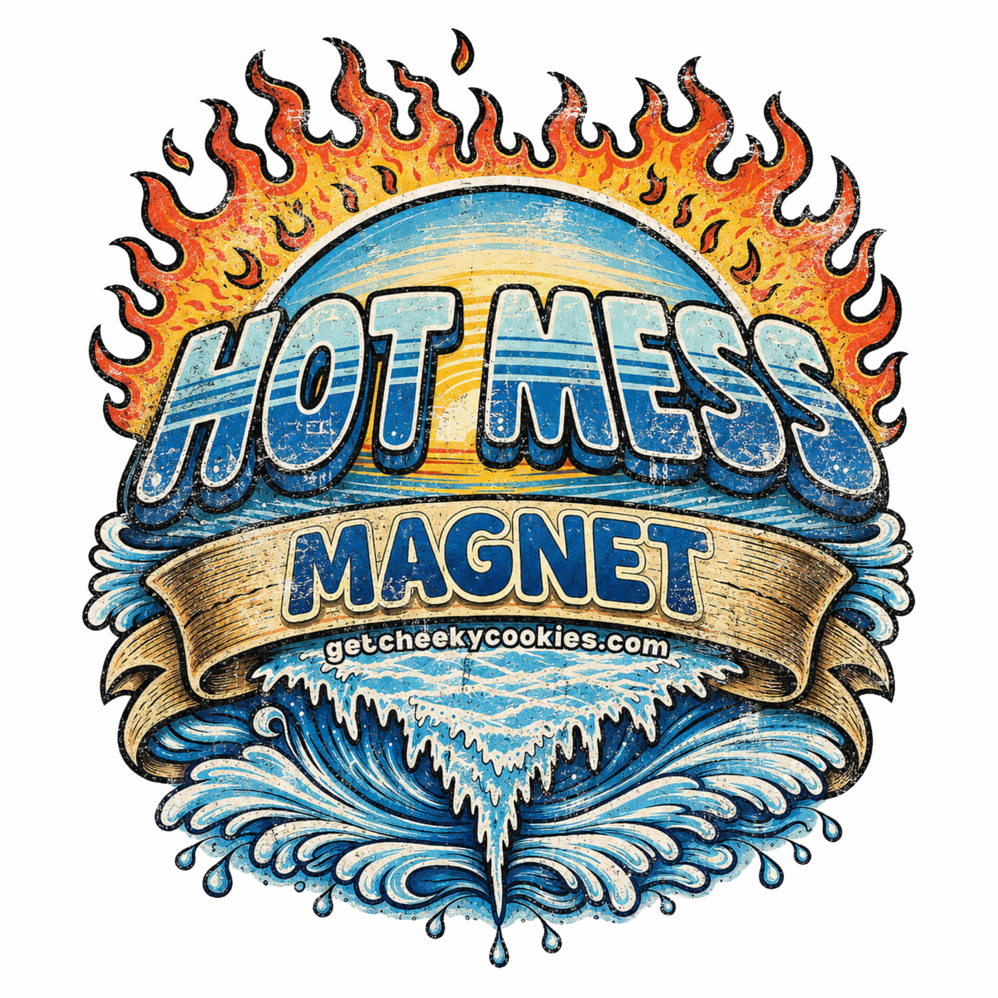 Hot Mess Magnet - Tat Sticker